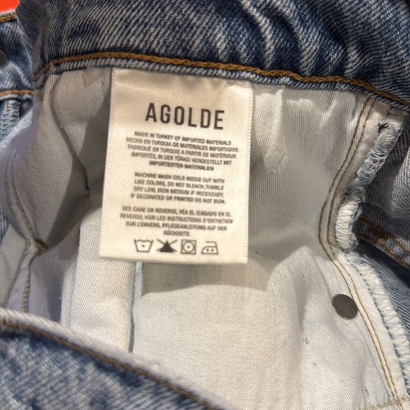 Anthropologie AGOLDE '90s Slim Denim Mini Skirt 26 - Picture 11 of 12